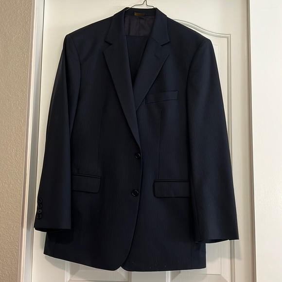 Brooks Brothers Other - Men’s navy pin striped suit. Jacket is 43R and pants are a 36W, 31L.